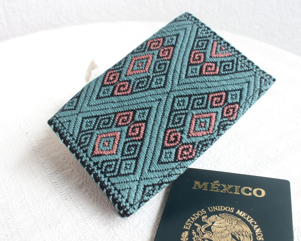Porta Pasaporte Pejel Menta Rosa