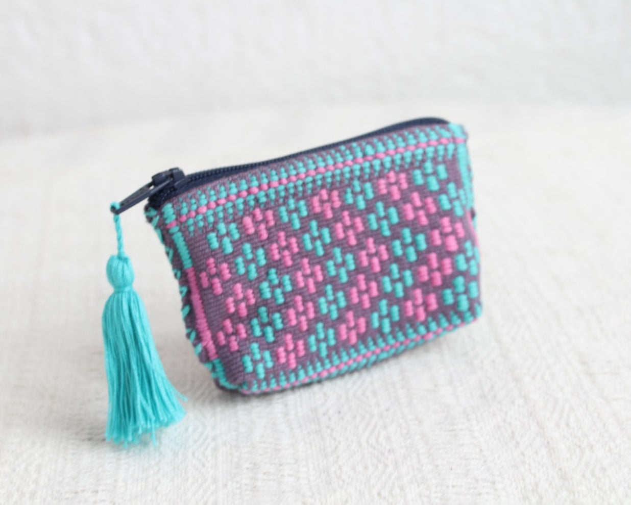 Mini Monedero Cosmos Turquesa Rosa