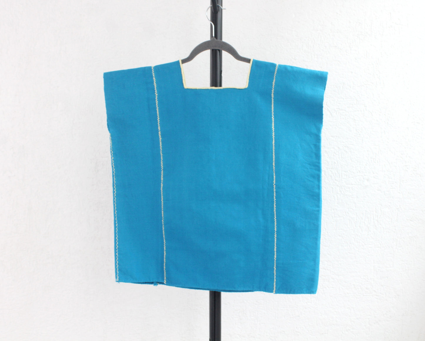Huipil Corto Laura Azul Beige