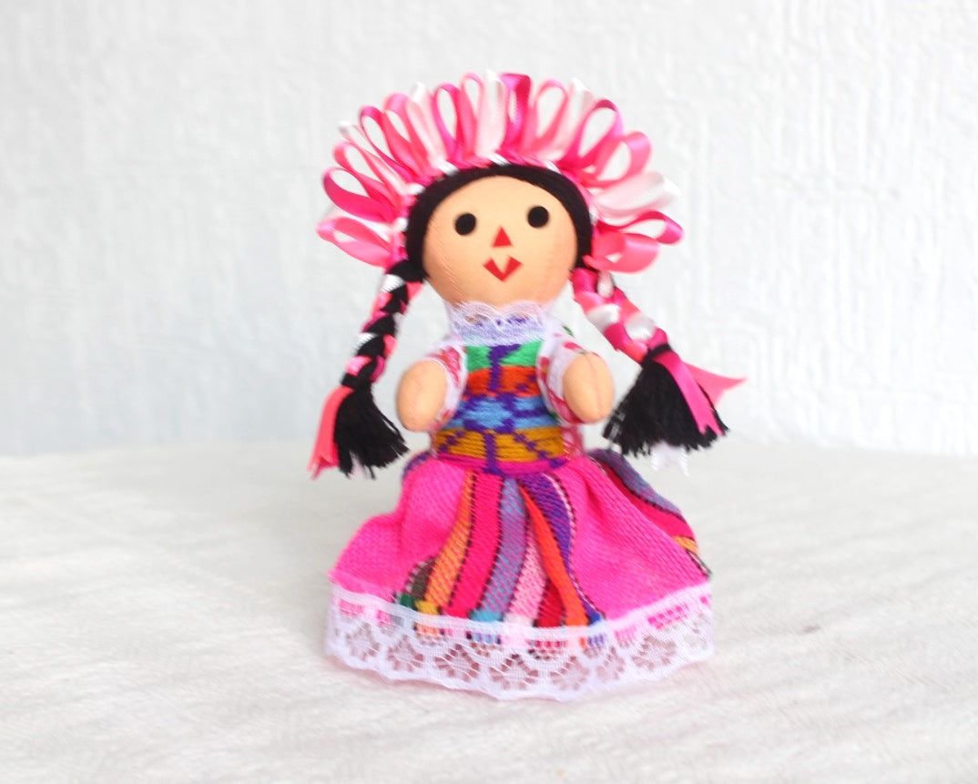 Muñeca Lelé Pequeña Rosa Blanco