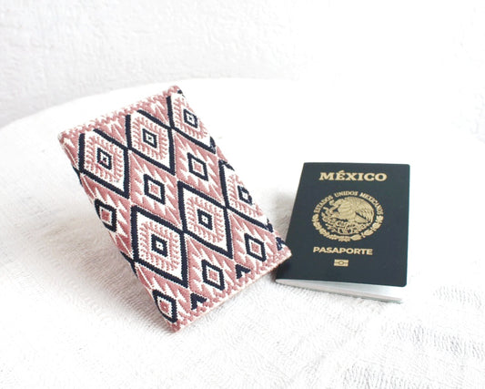 Porta Pasaporte Estrellas Rosa Azul Marino