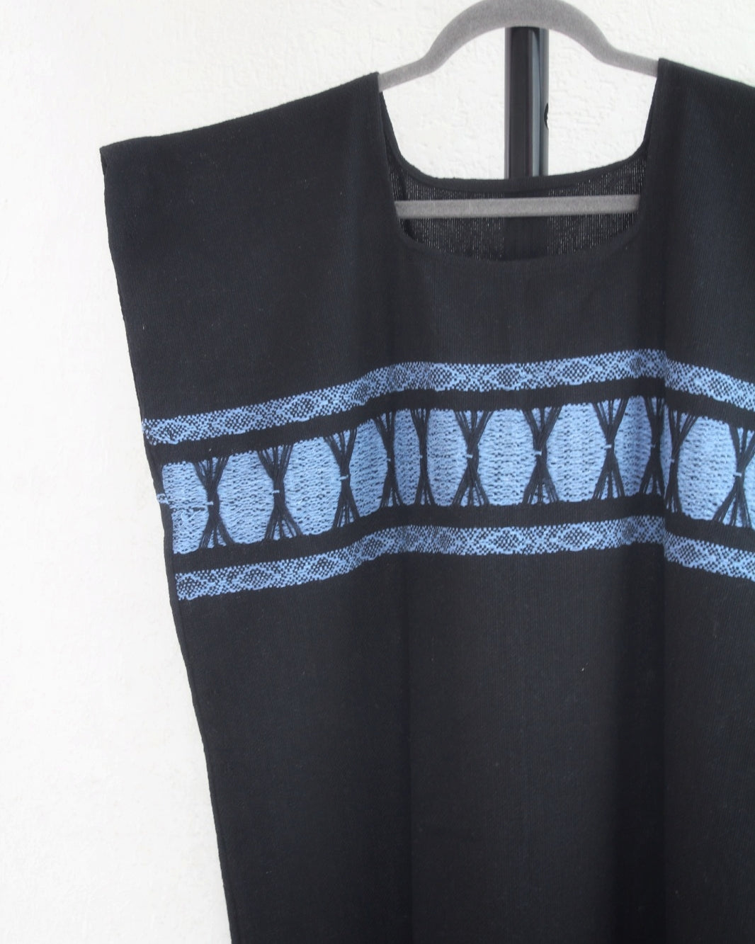 Huipil Ali Negro Azul Claro XL XXL