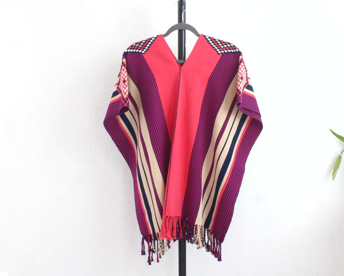 Jorongo Rombos Corar Rosa Beige