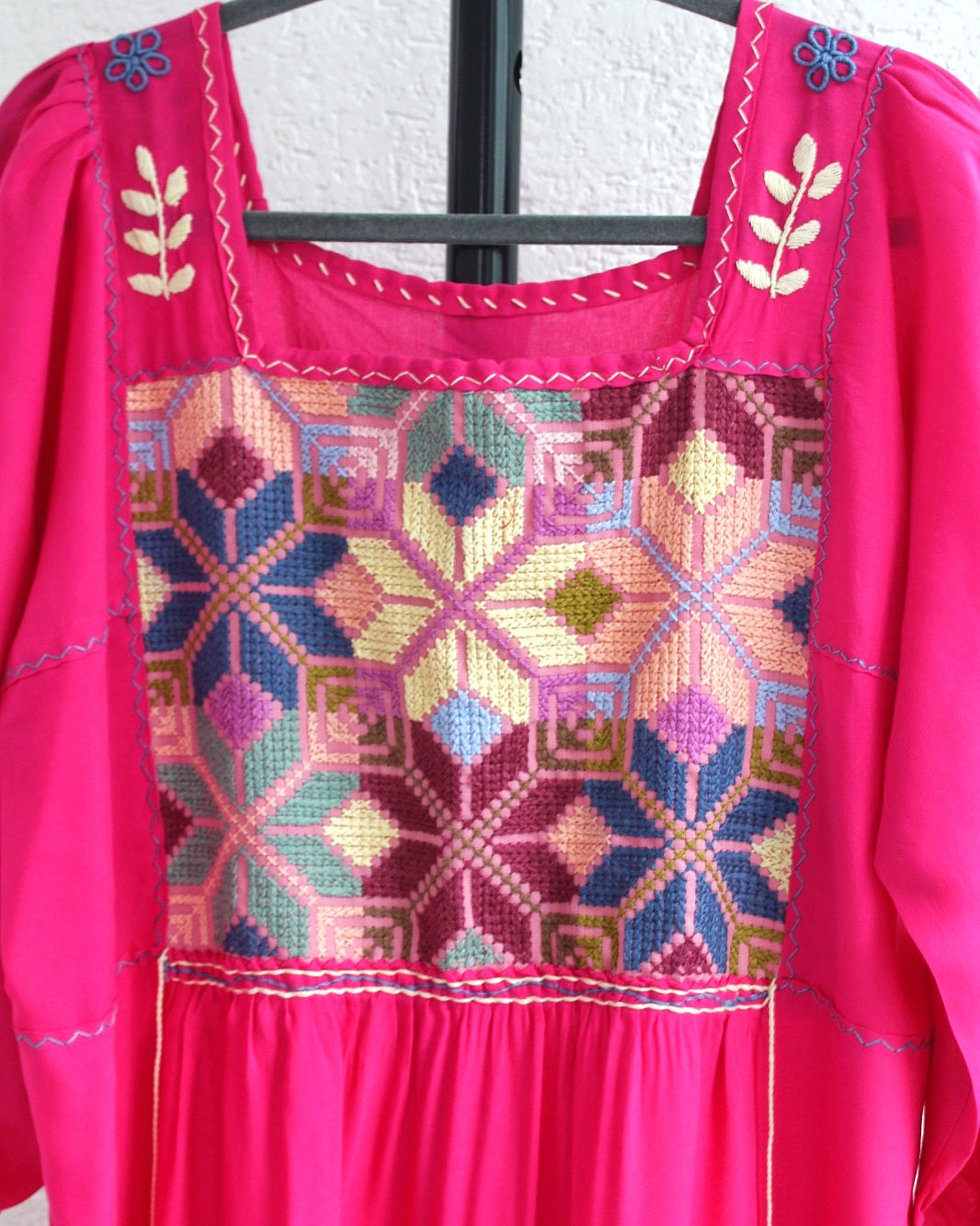 Vestido Julia Flores Manga XL /XXL Rosa Mx  2