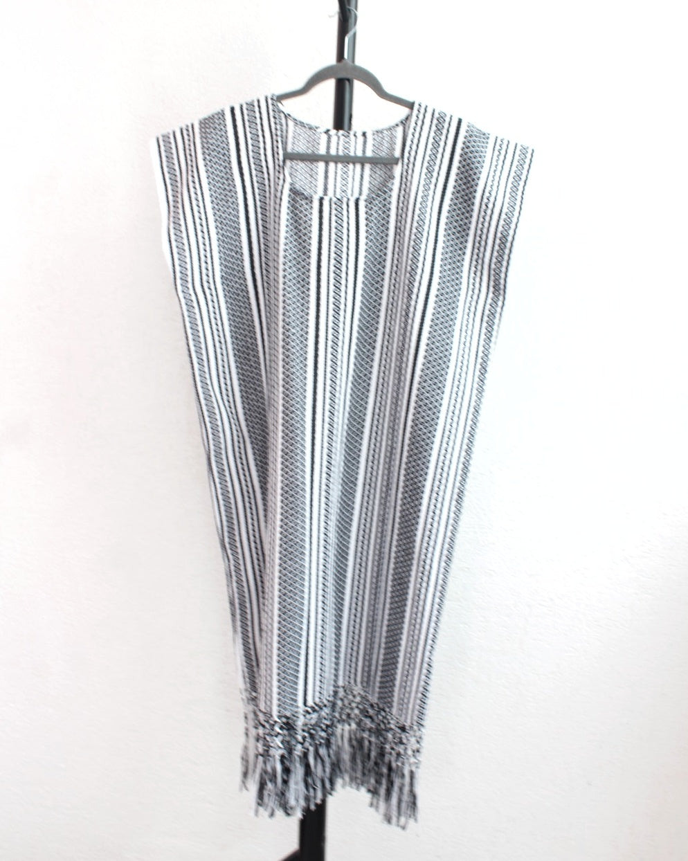 Huipil Maiz Blanco Negro XL XXL