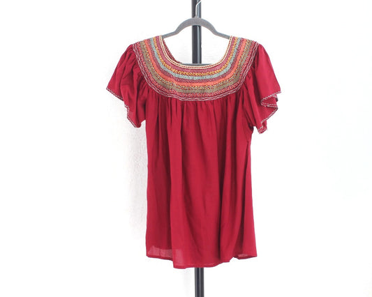 Blusa Catalina Vino Colores Olanes