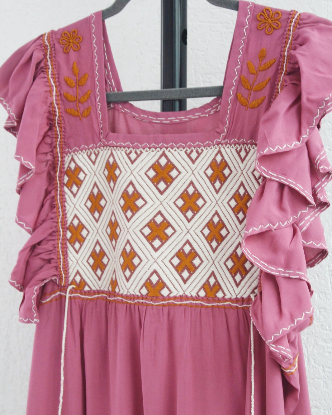 Vestido Josefina Rosa Blanco Unitalla