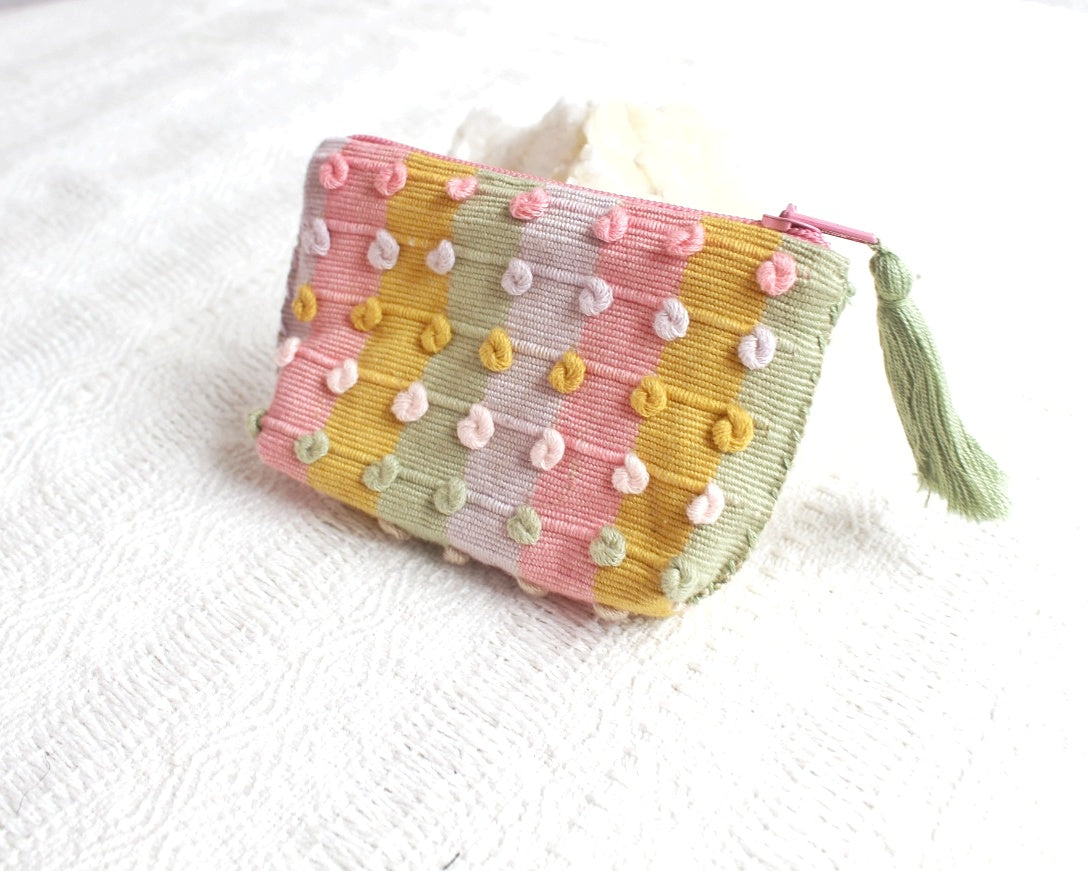 Mini Monedero Nuditos Rosa Amarillo Verde