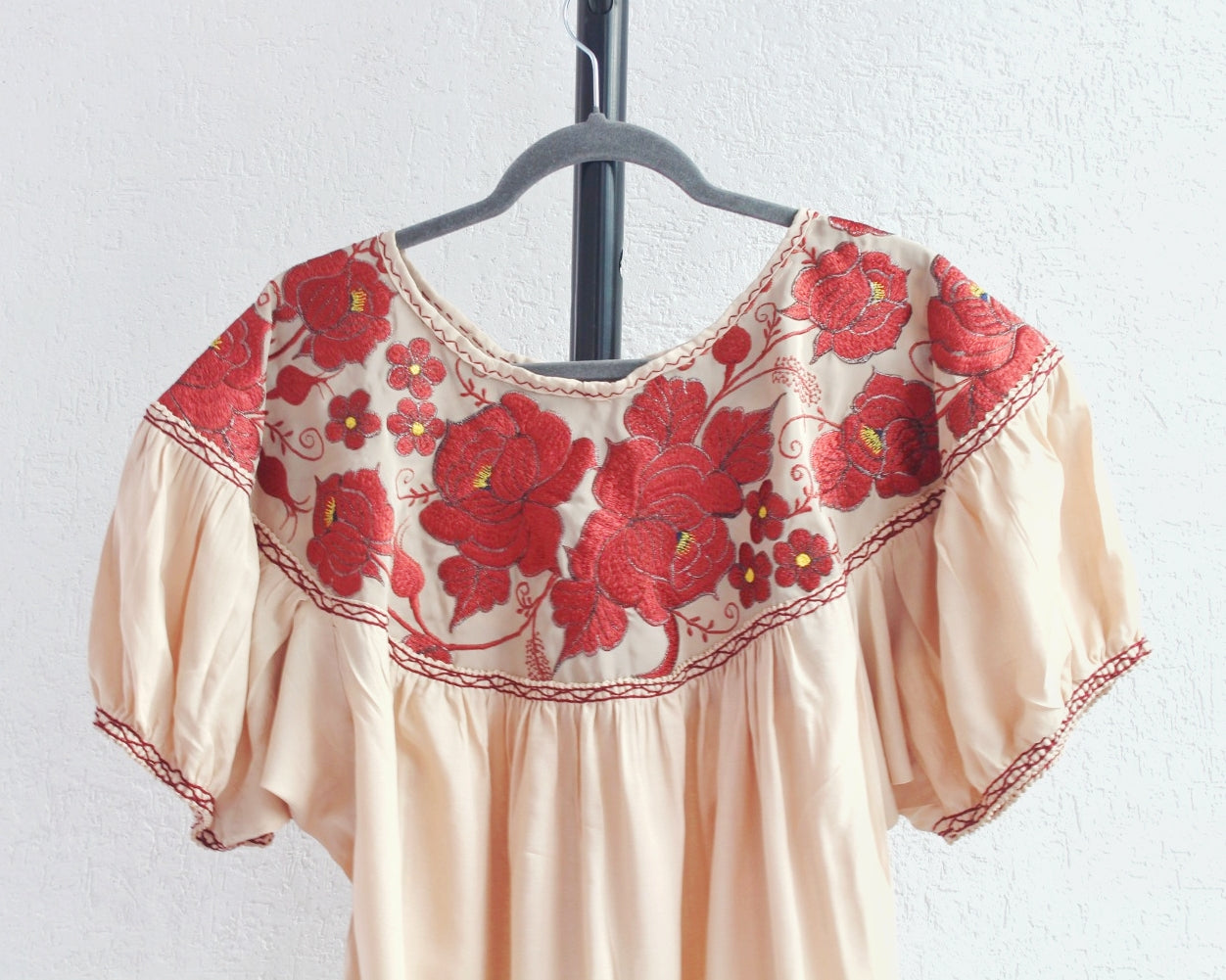 Blusa Abigail Flores Beige Naranja   XL - XXL