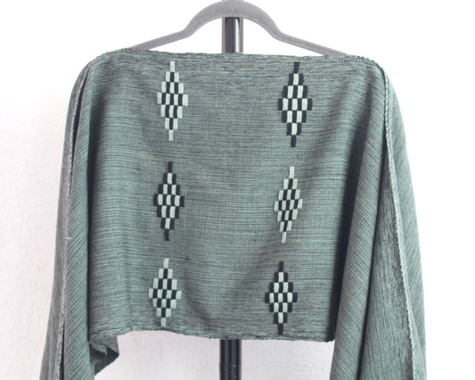 Jorongo Rombos Menta Negro