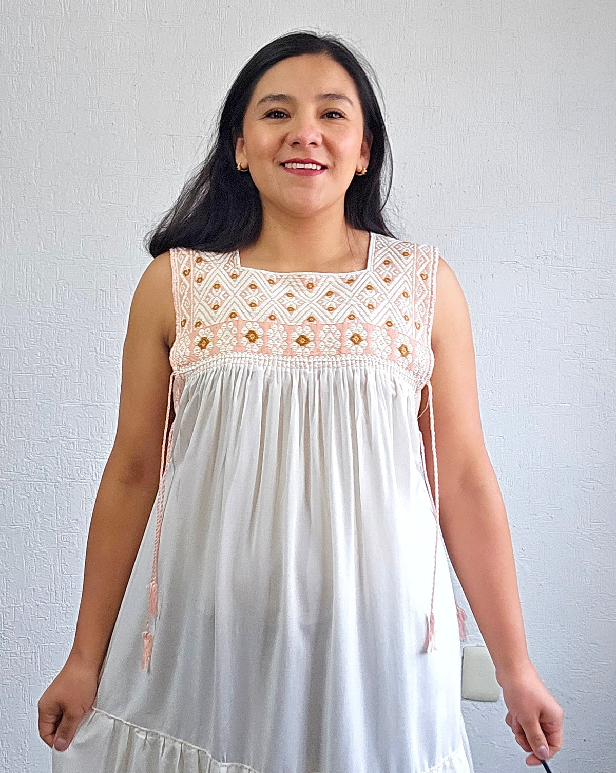 Vestido Teresa Blanco Rosita Telar Unitalla