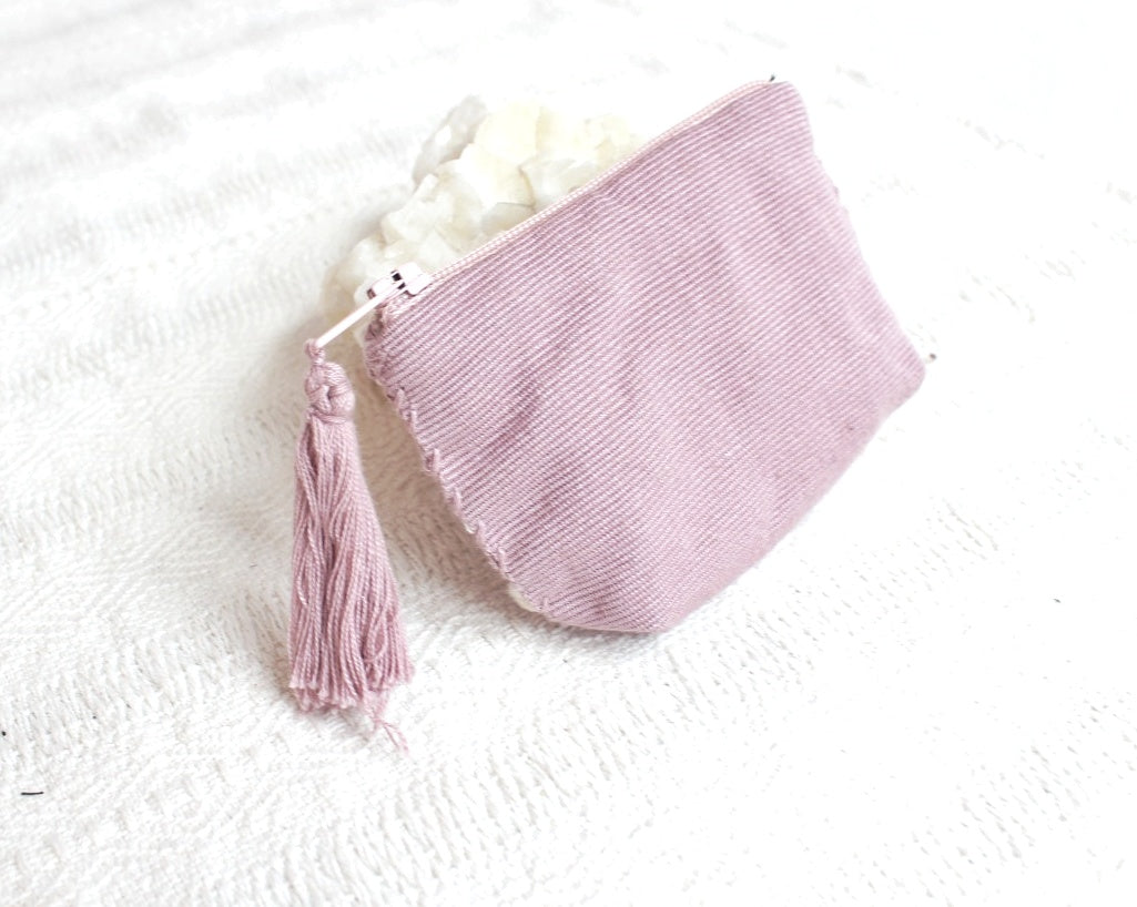 Mini Monedero Nuditos Rosa Palo Blanco