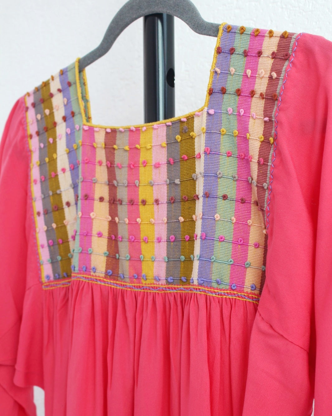 Vestido Nuditos 3/4 Manga Coral