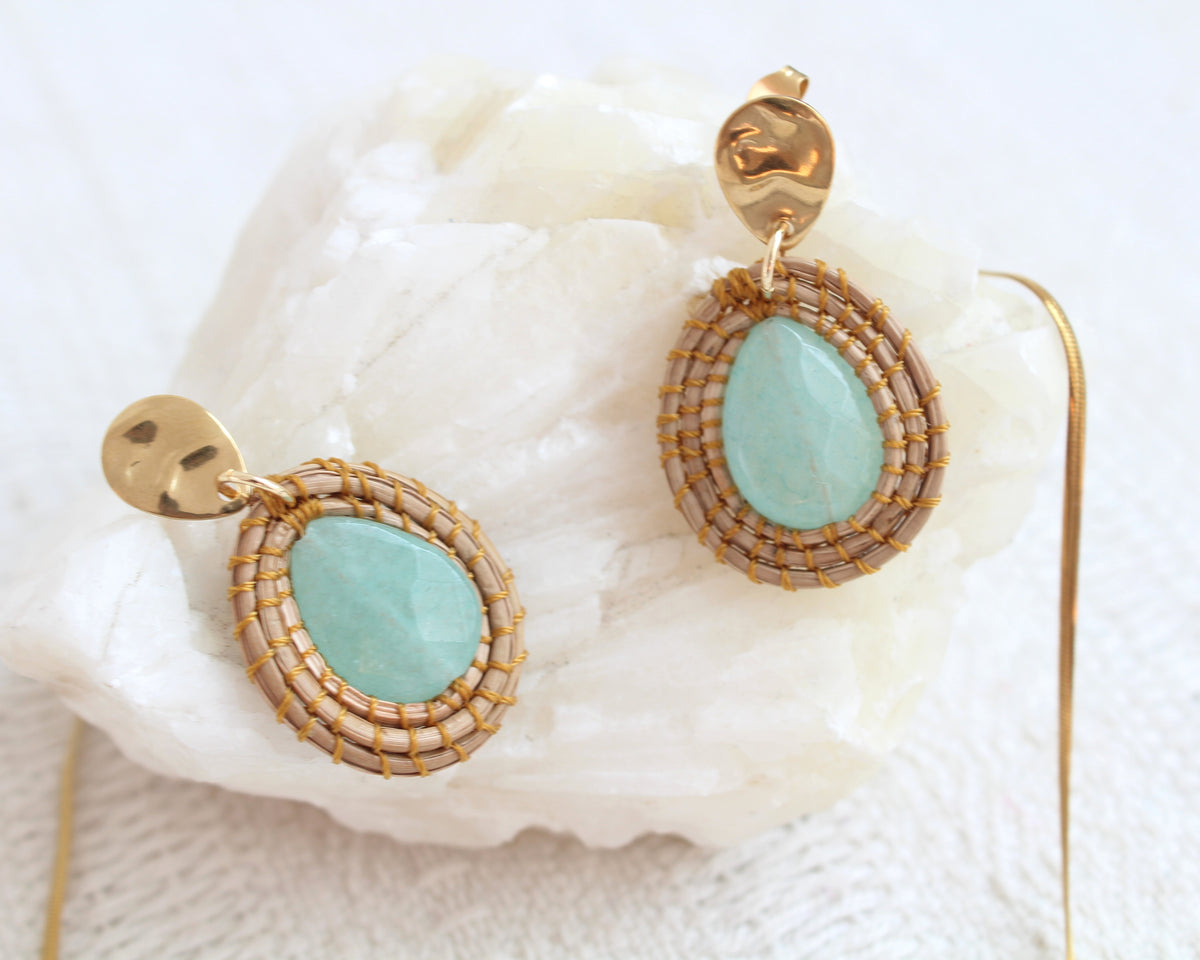 Aretes y Colllar Ocoxal Jade