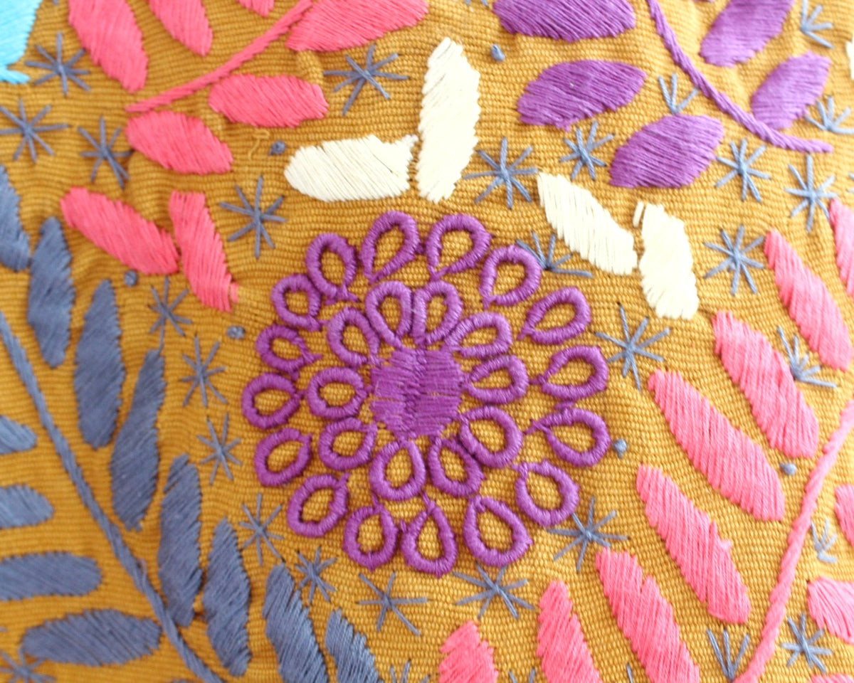 Huipil Flores  XL - 2XL Amarillo Colores
