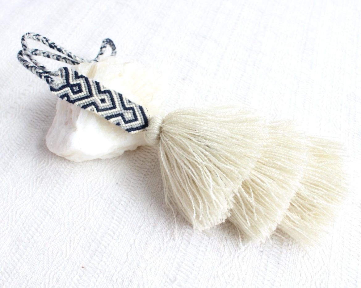 Campanitas con pulsera Beige Azul Marino