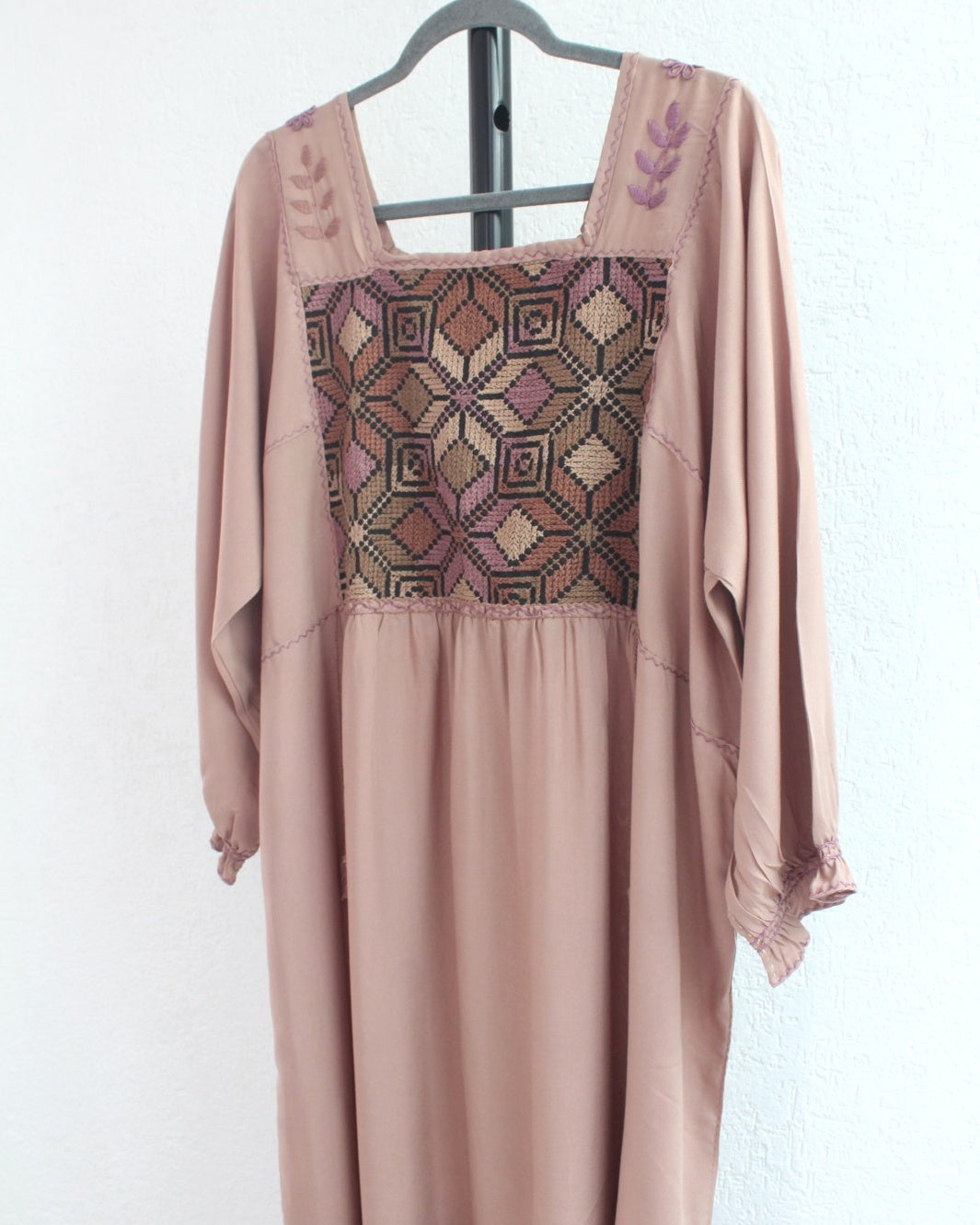 Vestido Julia Flores Manga XL / XXL Café Claro