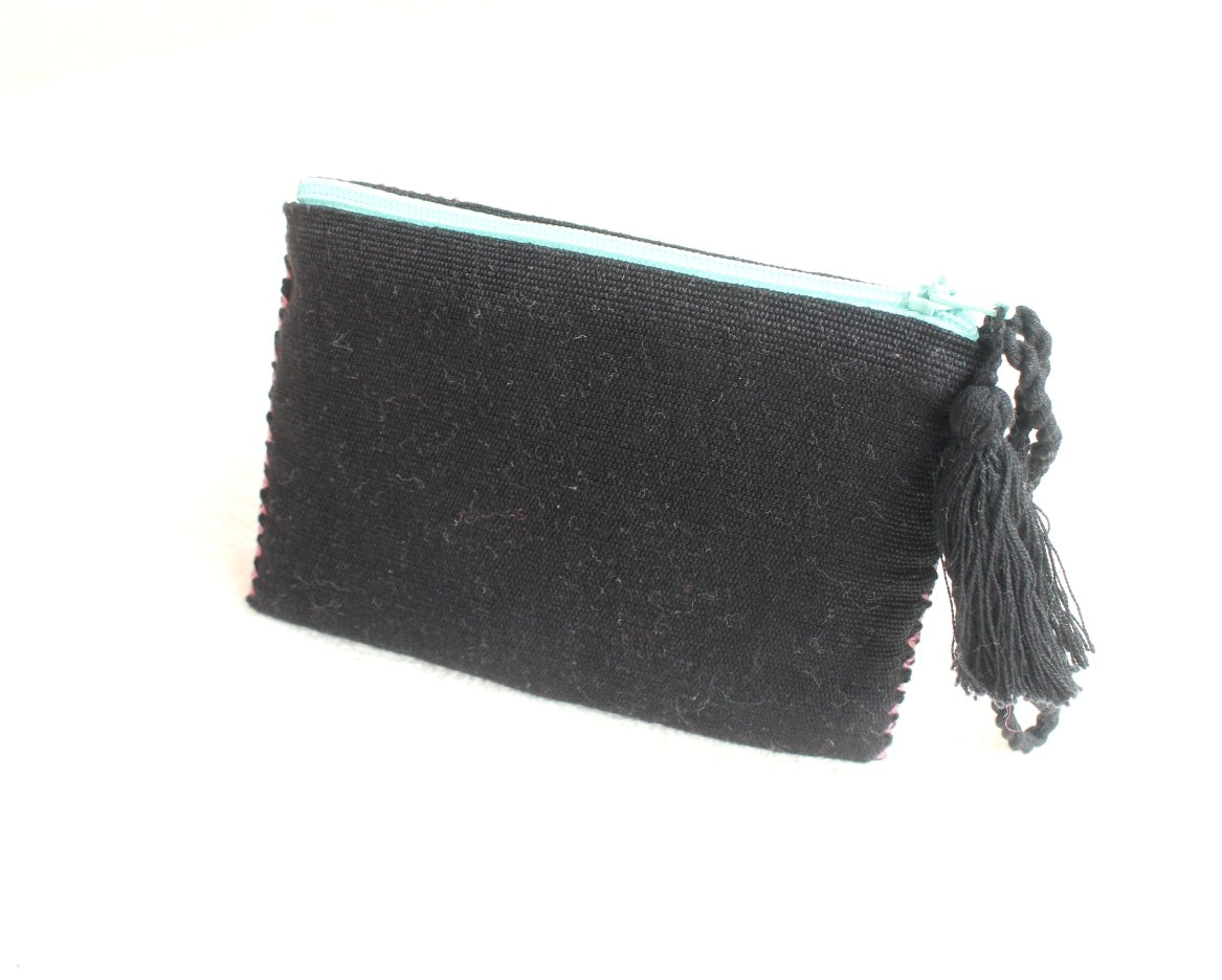 Monedero Sapo Vino Turquesa Negro