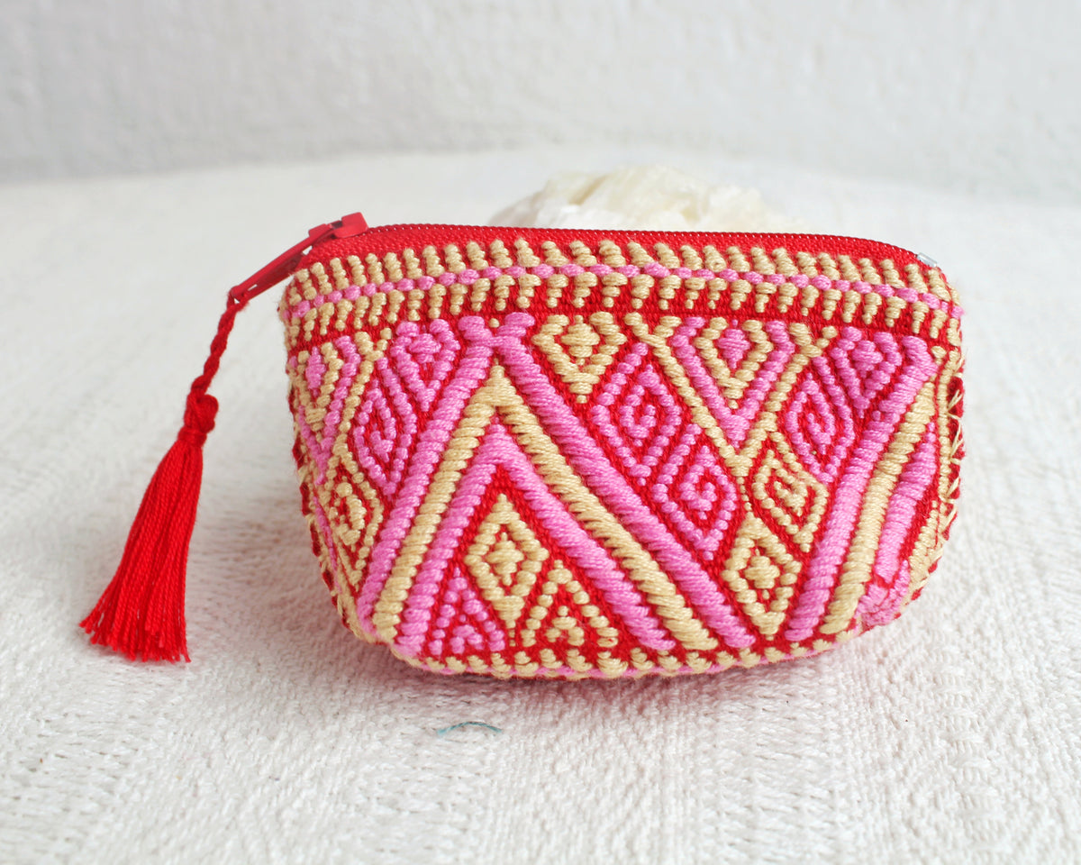 Mini Monedero Cosmos Rojo Rosa