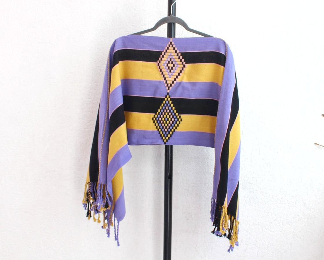 Jorongo Lineas Lila Amarillo Negro