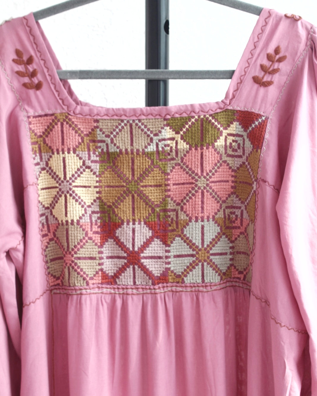 Vestido Julia Flores Manga 3/4 XL/ XXL Rosa 2
