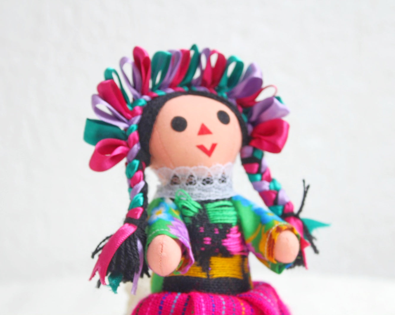 Muñeca Lelé Mediana Vino Verde Rosa