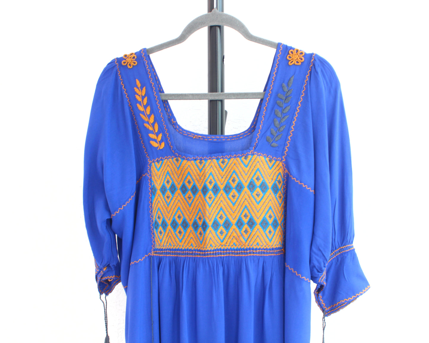Blusa Julia Azul Amarillo Unitalla