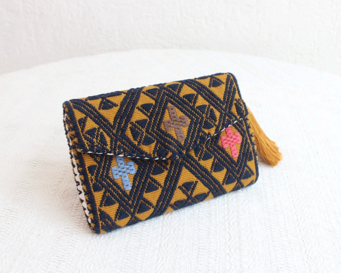 Cartera Estrellas Azul Marino Mostaza