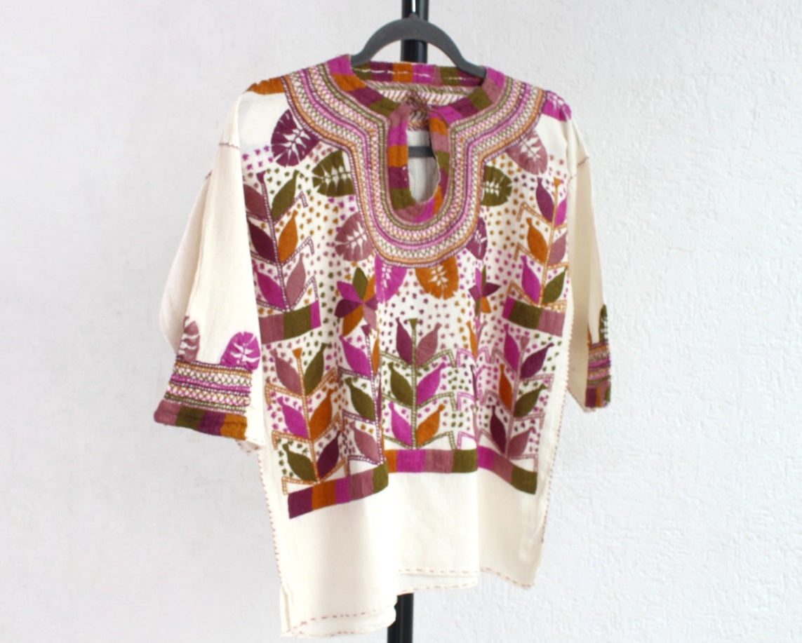 Blusa Milpa CH - M Mostaza Rosa Verde