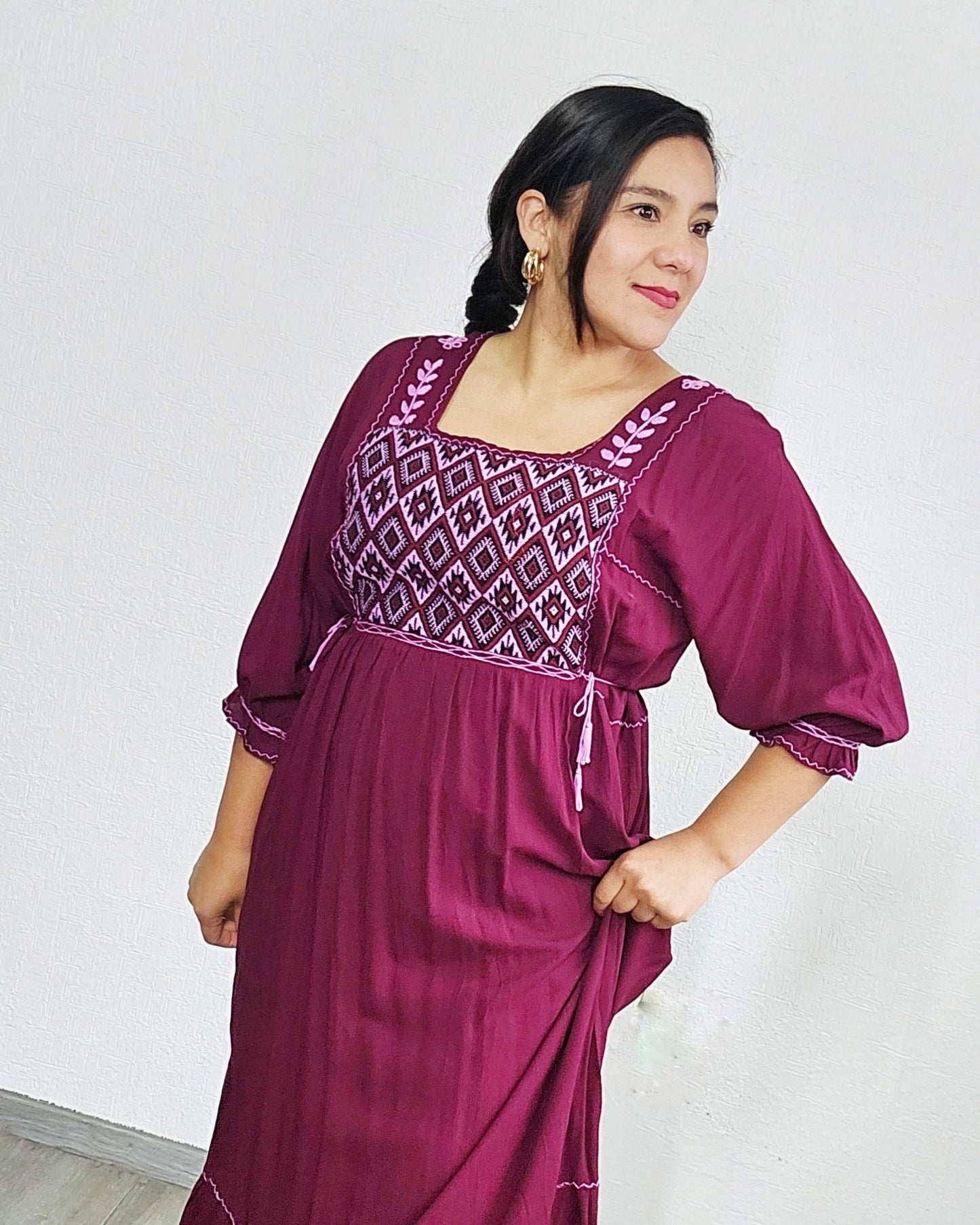 Vestido Elena Vino Unitalla