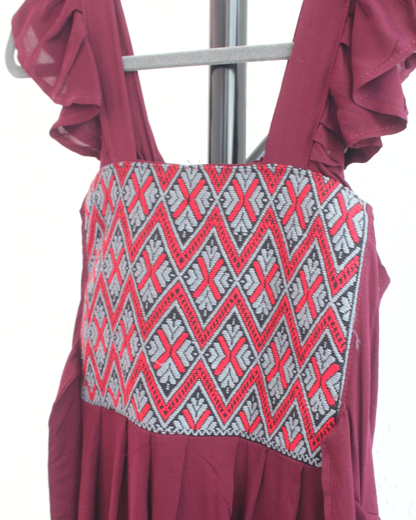 Vestido Anita XL - 2XL Largo Vino