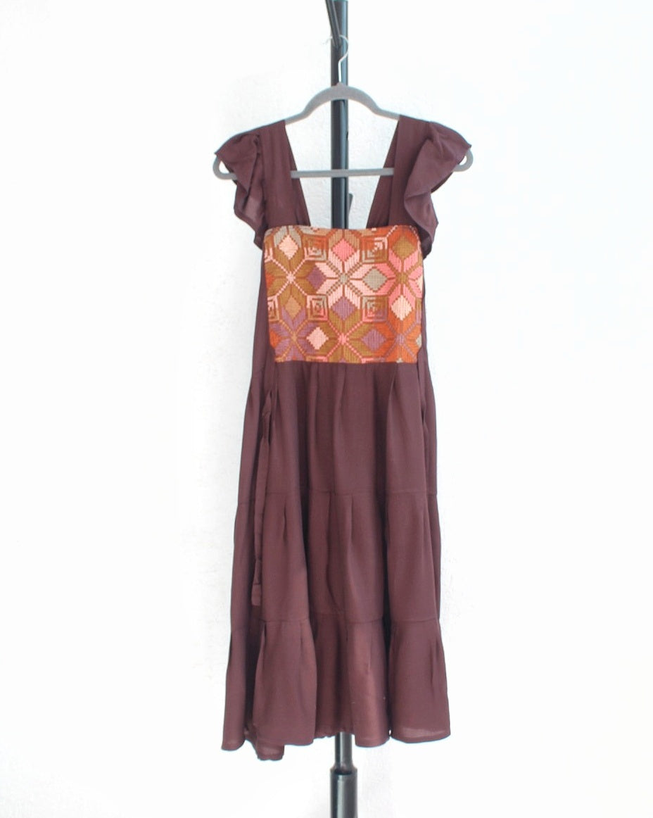 Vestido Anita Corto Café