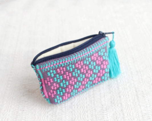 Mini Monedero Cosmos Turquesa Rosa