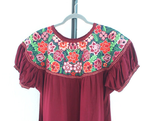 Blusa Abigail Florecitas Vino  XL - XXL