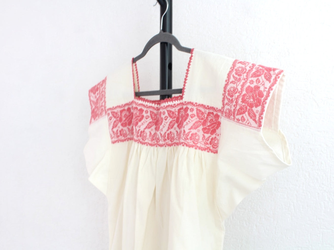 Blusa Tradicional Bordada Rosas Rosa XL-2XL