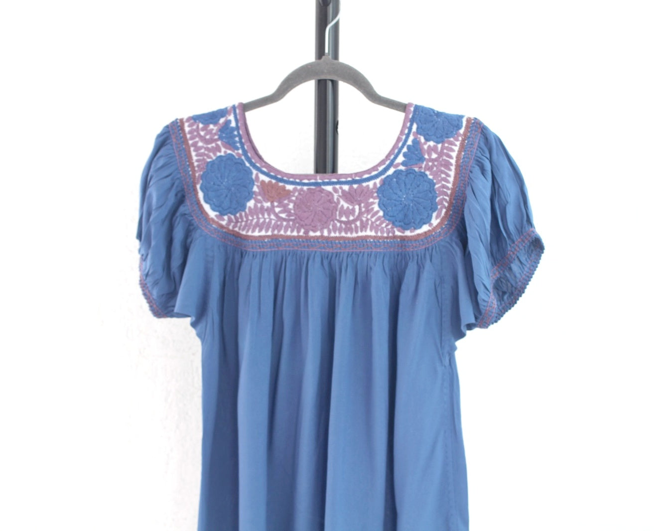 Blusa Aguacatenango Azul Índigo Rosa