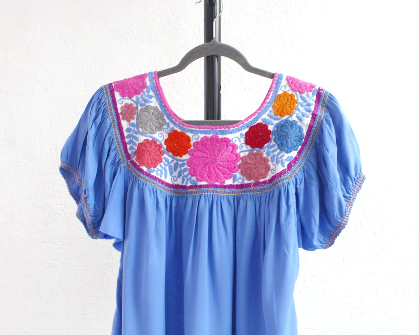Blusa Aguacatenango Azul Rosa Colores