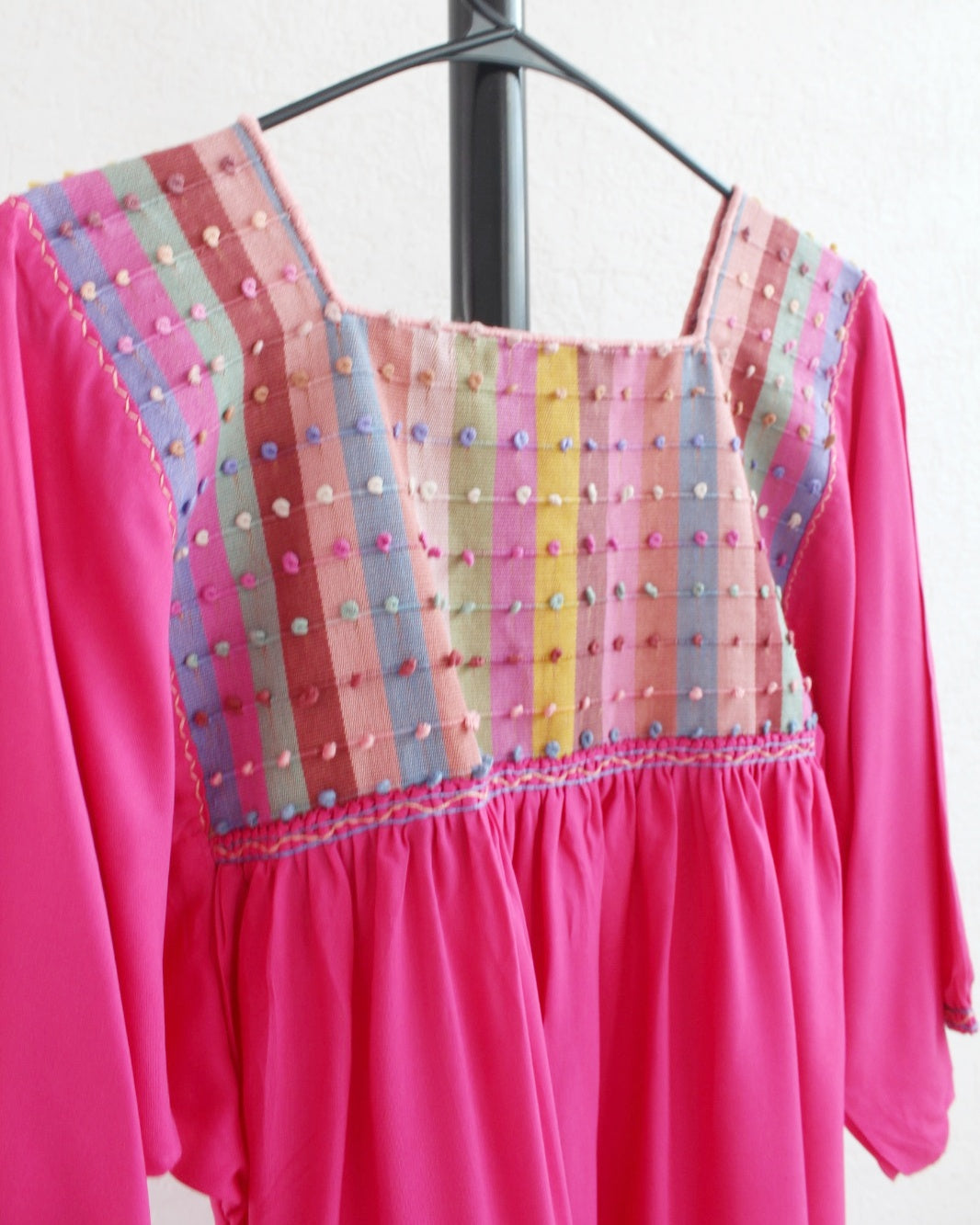Vestido Nuditos 3/4 Manga Rosa Mx