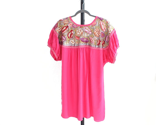 Blusa Abigail Flores Rosa Mx  XL - XXL