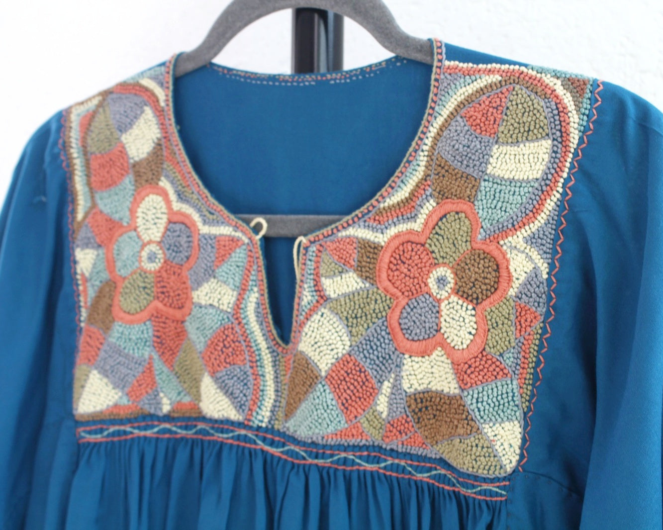 Blusa Leonor Azul Petróleo Unitalla