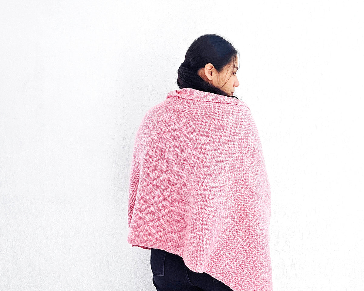 Rebozo Rombos Rosa Claro
