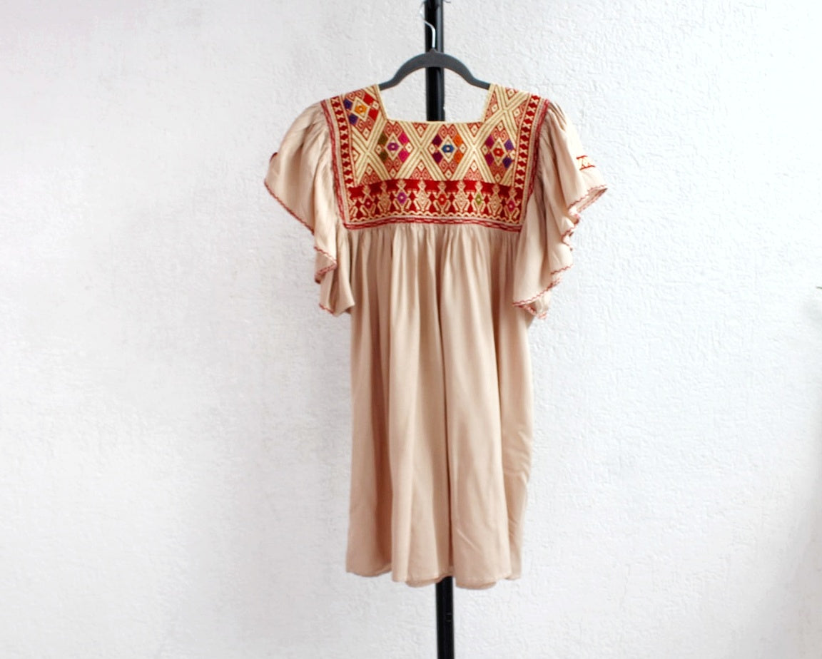 Blusa Juana Beige Rojo Unitalla