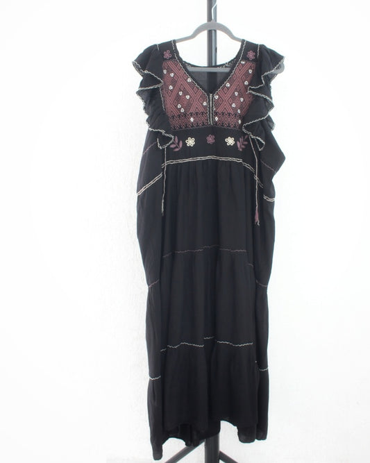 Vestido Antonia Negro Vino