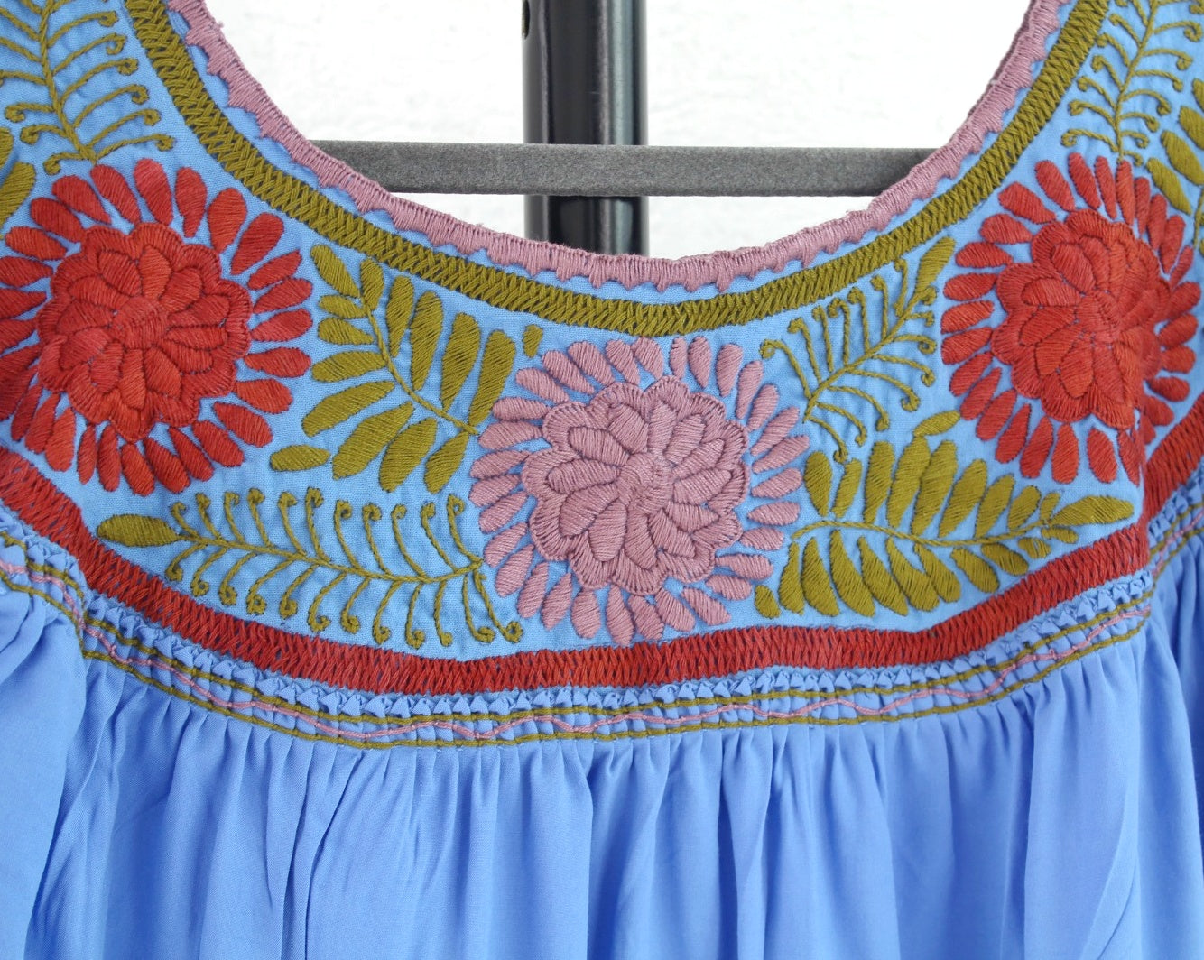 Blusa Aguacatenango Azul Rojo Verde