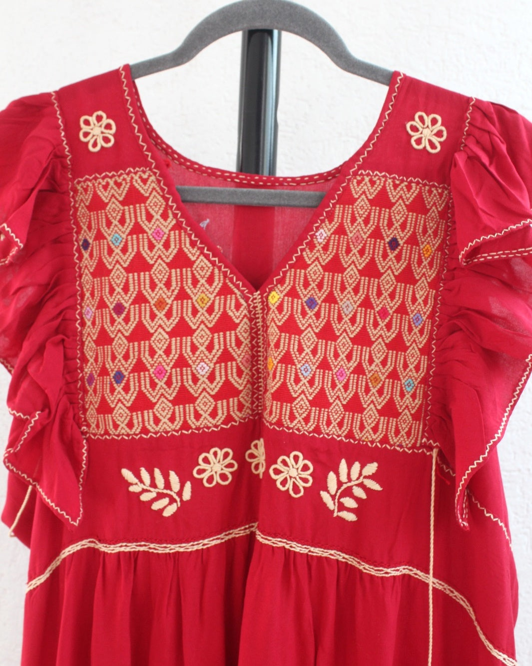 Vestido Antonia Rojo Beige