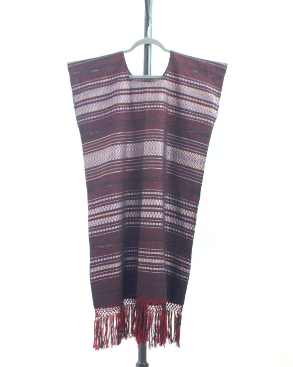 Huipil Lety Vino Gris  Negro Unitalla