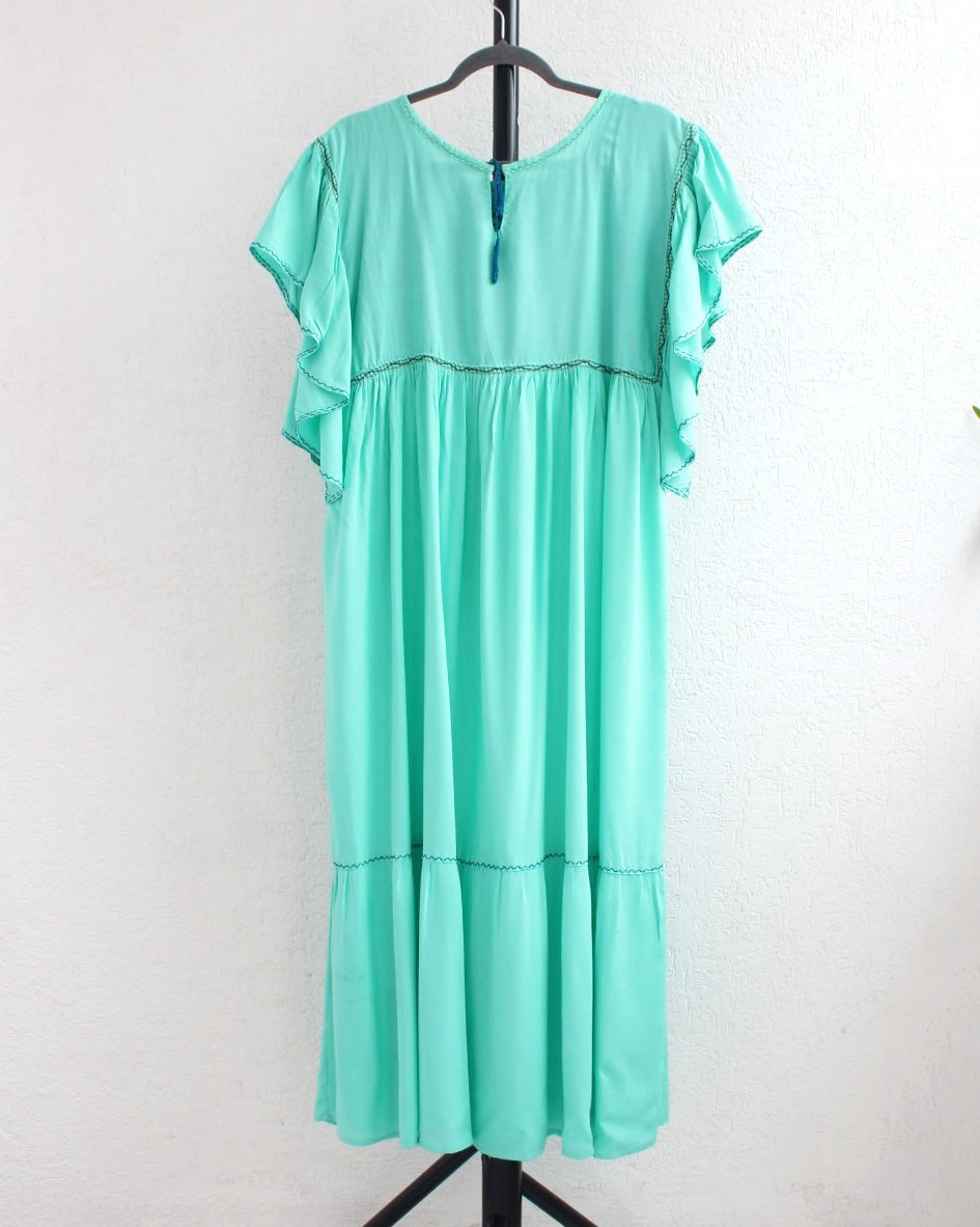 Vestido Margarita Estrellas Turquesa  XL - XXL