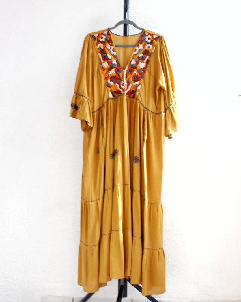 Vestido Blanca Amarillo Colores 2XL