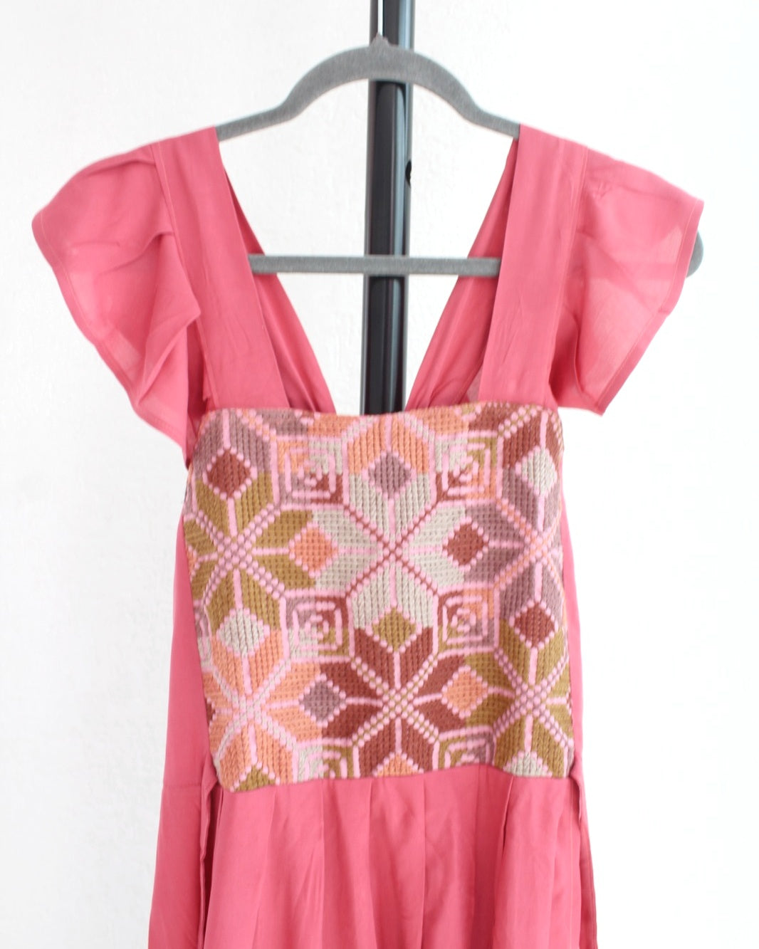 Vestido Anita Telar Largo Coral