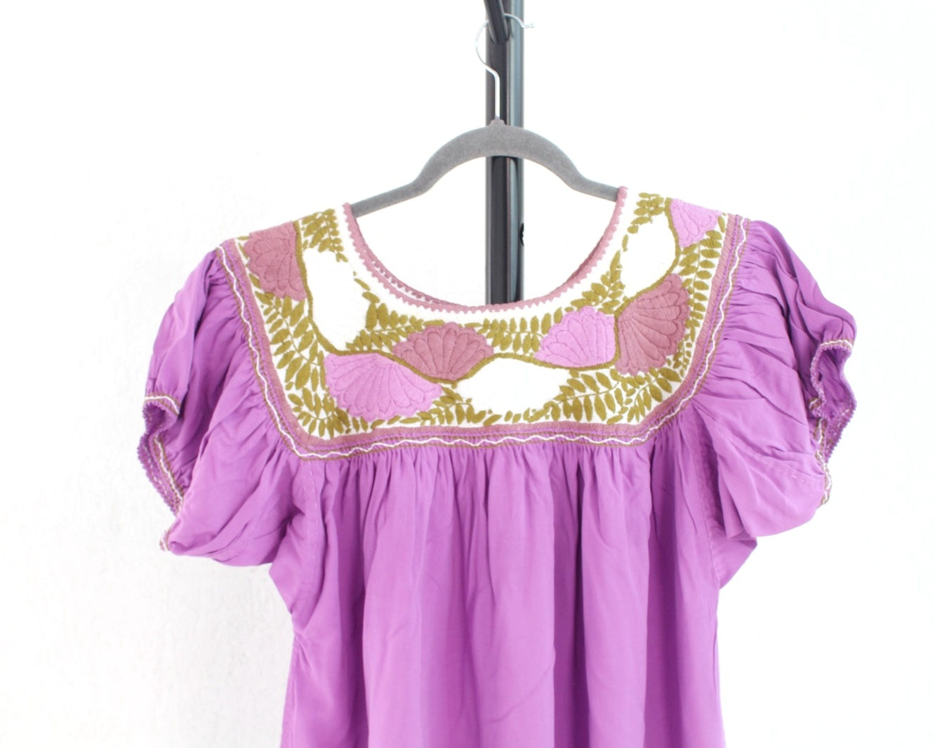 Blusa Aguacatenango Lila Verde Rosa